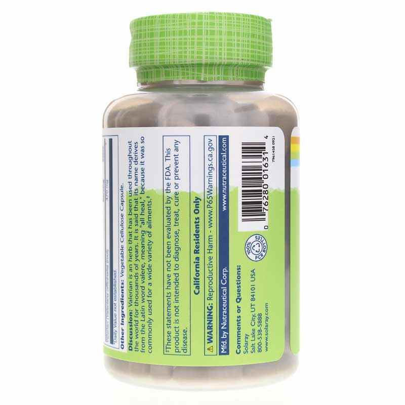 Valerian 470 Mg, 180 Veg Capsules, by Solaray, image #4
