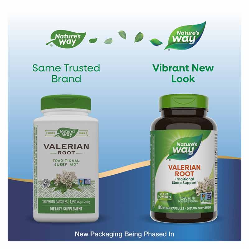 Valerian Root, 180 Veg Capsules, by Natures Way, image #3