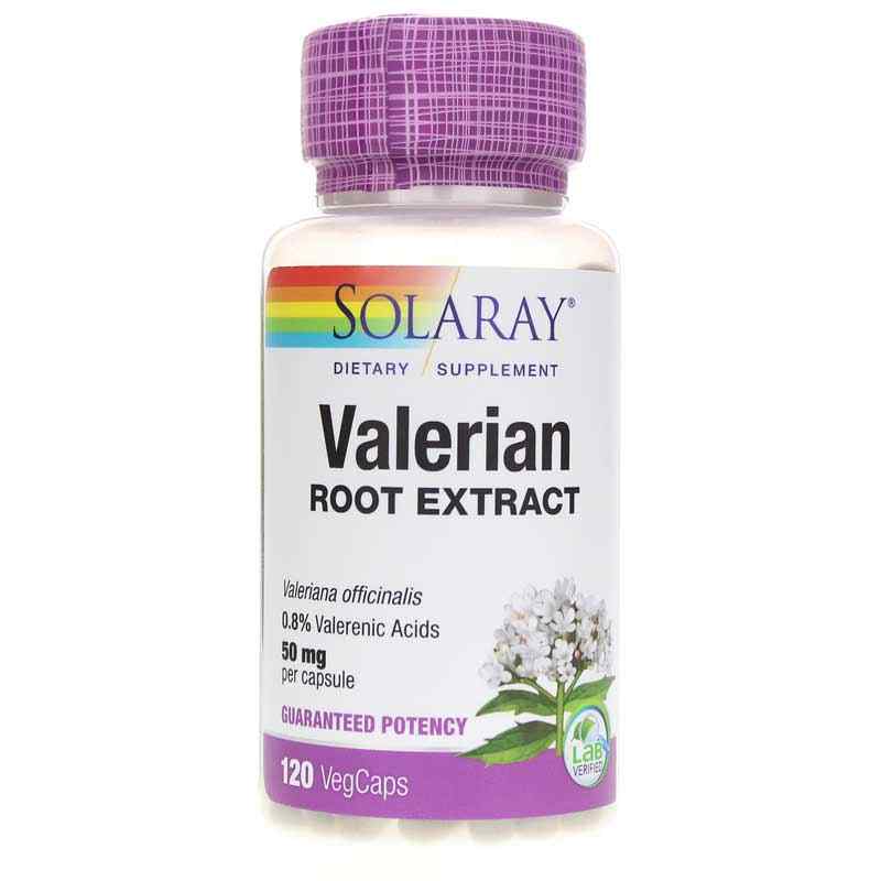 Valerian Root Extract 50 Mg, 120 Veg Capsules, by Solaray