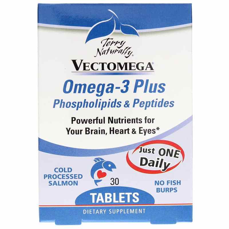 Vectomega Omega-3 Fatty Acid Complex Tablets, 30 Tablets, by Terry Naturally