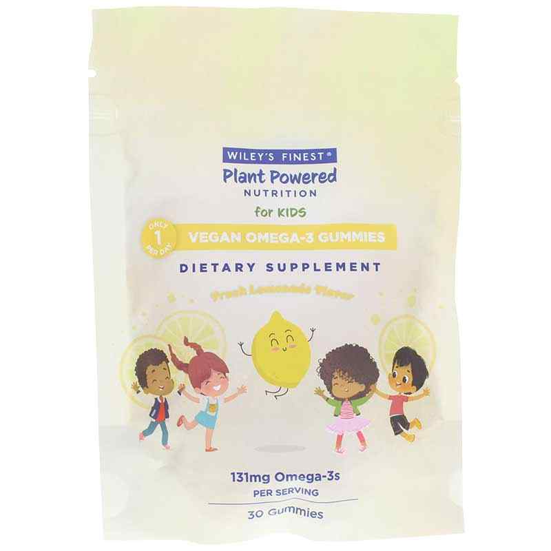 Vegan Omega-3 Gummies for Kids, Lemonade, by Wiley's Finest