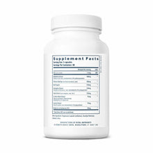 White supplement bottle with white cap and label displaying supplement facts, ingredients, and manufacturer information for V