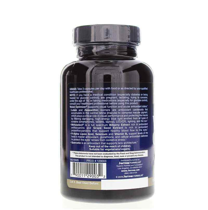 Vision Optimizer, 90 Capsules, by Jarrow Formulas, image #3