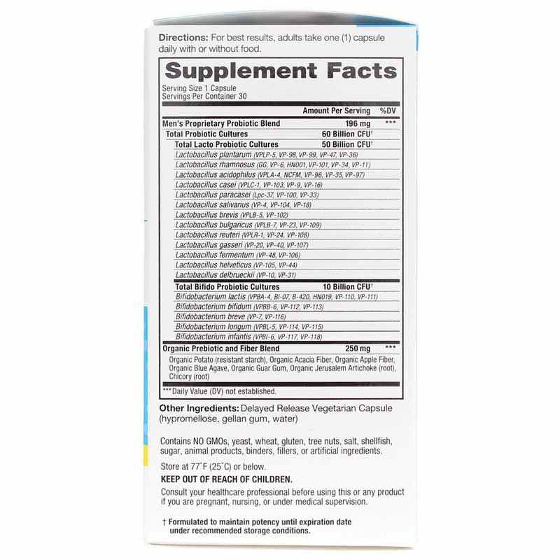 Main Dly Vital Flora Men's Daily Probiotic + Prebiotics Shelf Stable, Vital ...