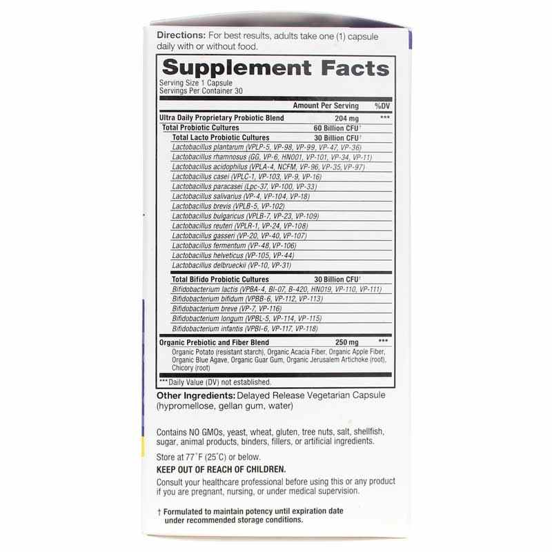 Vital Flora Ultra Daily Probiotic + Prebiotics Shelf Stable, 30 Veg Capsules, by Vital Planet, image #2