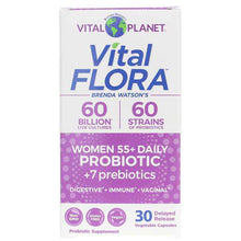 Vital Flora Women 55+ Daily Probiotic + Prebiotics, 30 Veg Capsules, by Vital Planet