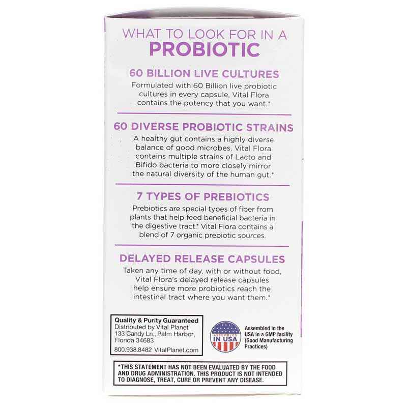 Vital Flora Women 55+ Daily Probiotic + Prebiotics, 60 Veg Capsules, by Vital Planet, image #4