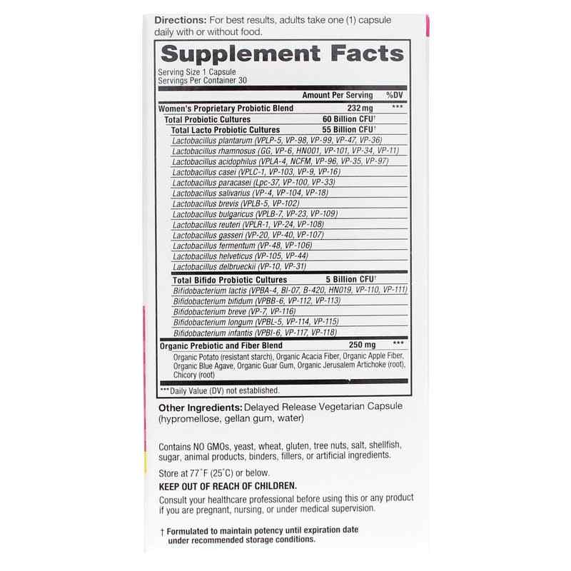 Vital Flora Women's Daily Probiotic + Prebiotics Shelf Stable, 30 Veg Capsules, by Vital Planet, image #2