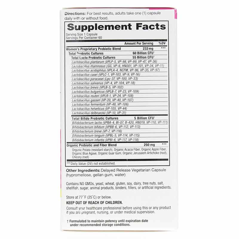 Vital Flora Women's Daily Probiotic + Prebiotics Shelf Stable, 60 Veg Capsules, by Vital Planet, image #2