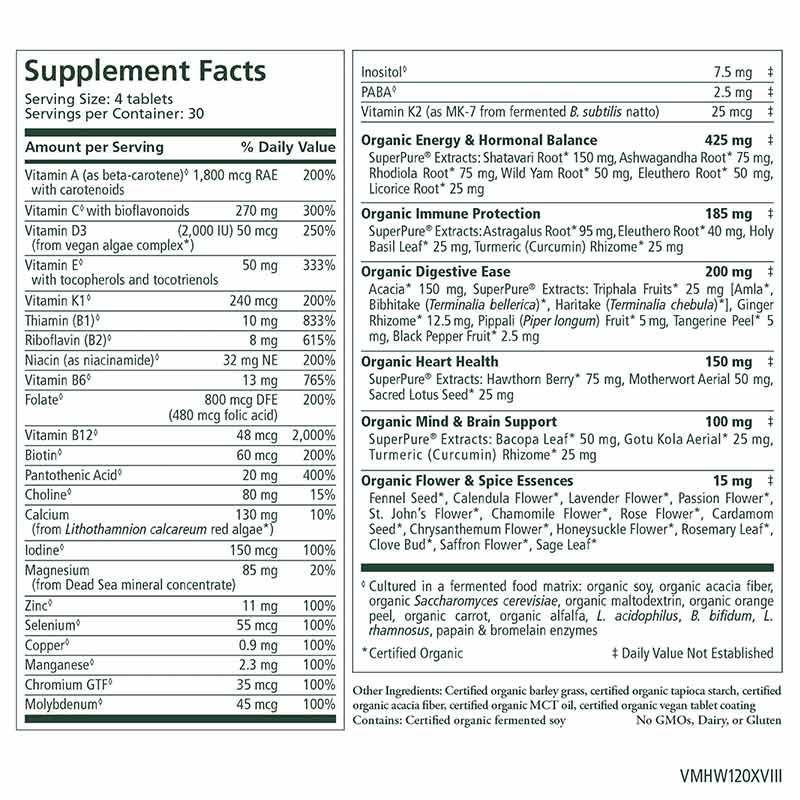 Vita-Min-Herb Women's Multivitamin Tablets, by Pure Synergy, image #2