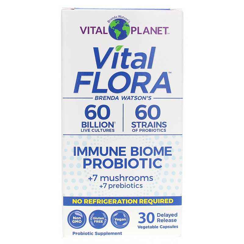 Vital Flora Immune Biome Probiotic 60 Billion CFU Shelf Stable, by Vital Planet