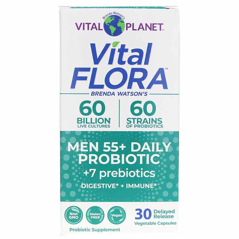 Vital Flora Men's 55+ Daily Probiotic + Prebiotics, by Vital Planet