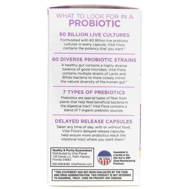 Vital Flora Women 55+ Probiotic + Prebiotics Shelf Stable, 30 Veg Capsules, by Vital Planet, image #4