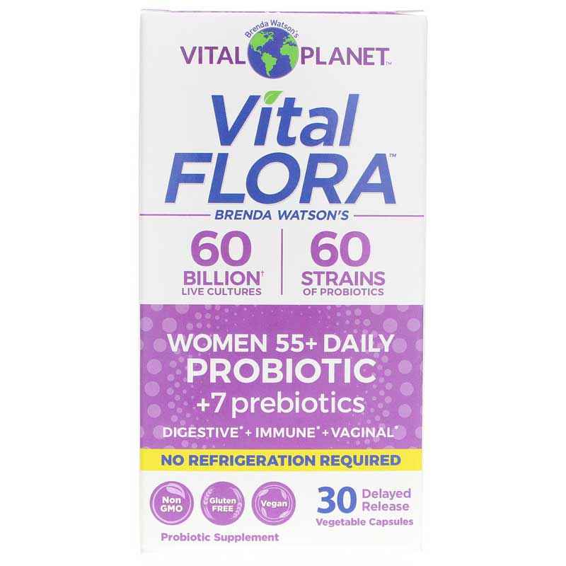 Vital Flora Women 55+ Probiotic + Prebiotics Shelf Stable, by Vital Planet