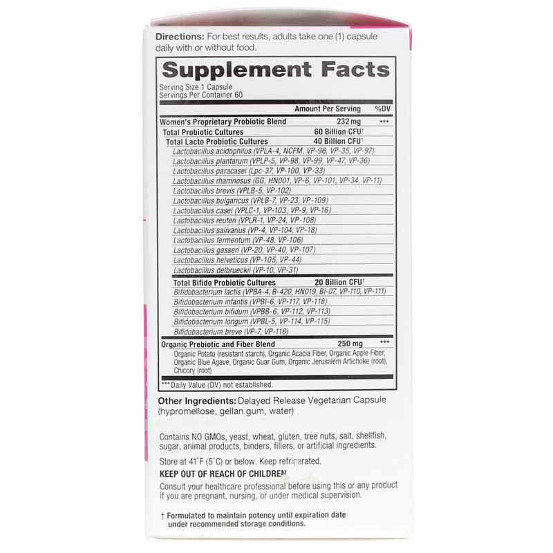 Vital Flora Women's Daily Probiotic + Prebiotics, 60 Veg Capsules, by Vital Planet, image #2