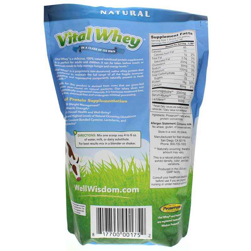 Vital Whey Natural, 2.5 Lbs, by Well Wisdom, image #2