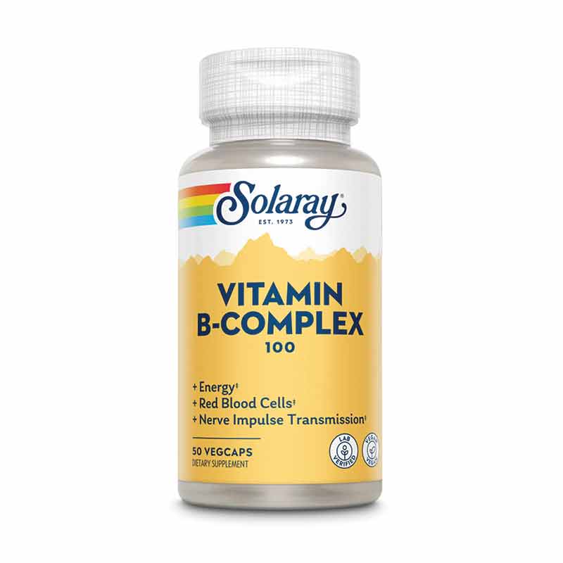 Vitamin B-Complex 100mg, Solaray, 50 Capsules, by Solaray