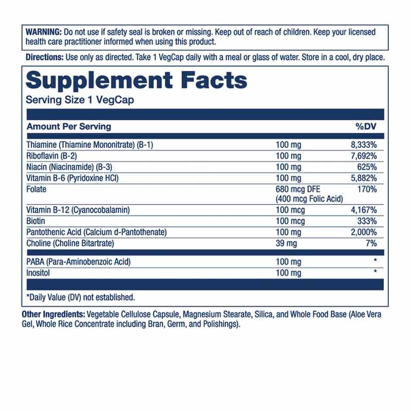 Vitamin B-Complex 100mg, Solaray, 50 Capsules, by Solaray, image #2