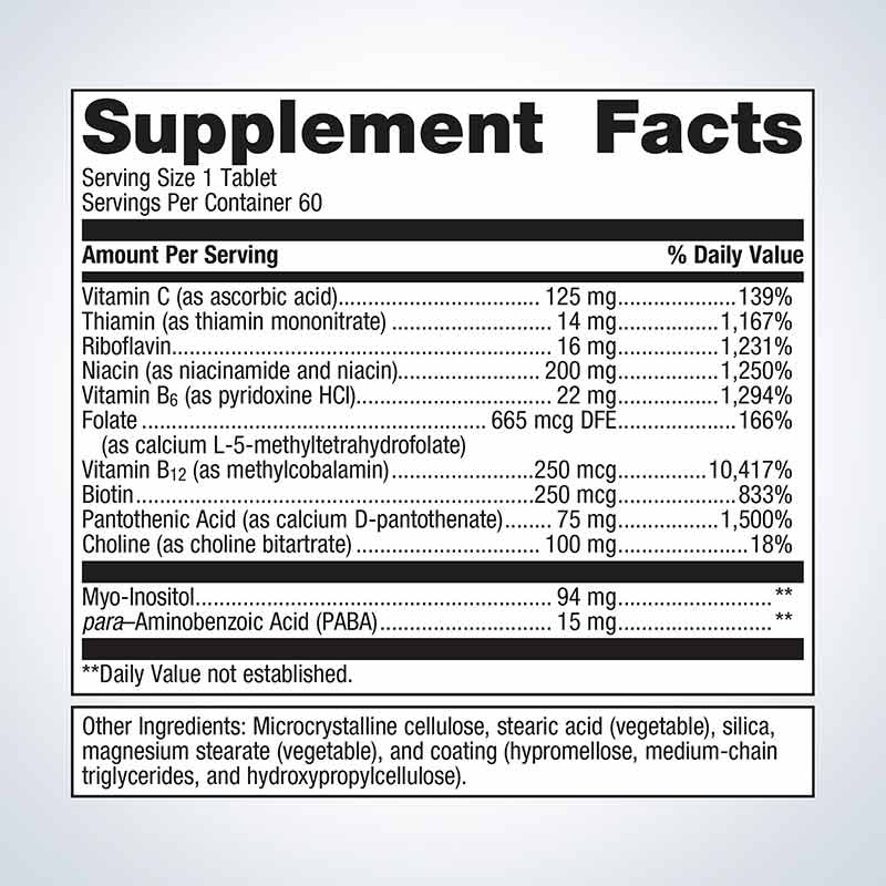Vitamin B-Complex, 60 Tablets, by Metagenics, image #2