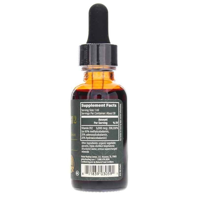 Vitamin B12 5000 Mcg, 1 Oz, by Global Healing, image #2