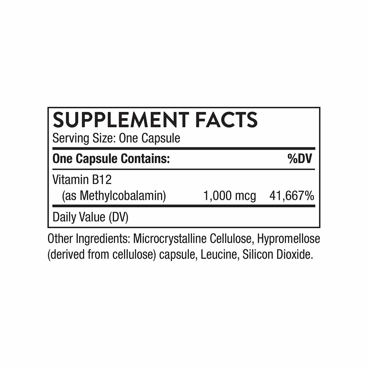 Vitamin B12 as Methylcobalamin, by Thorne Research