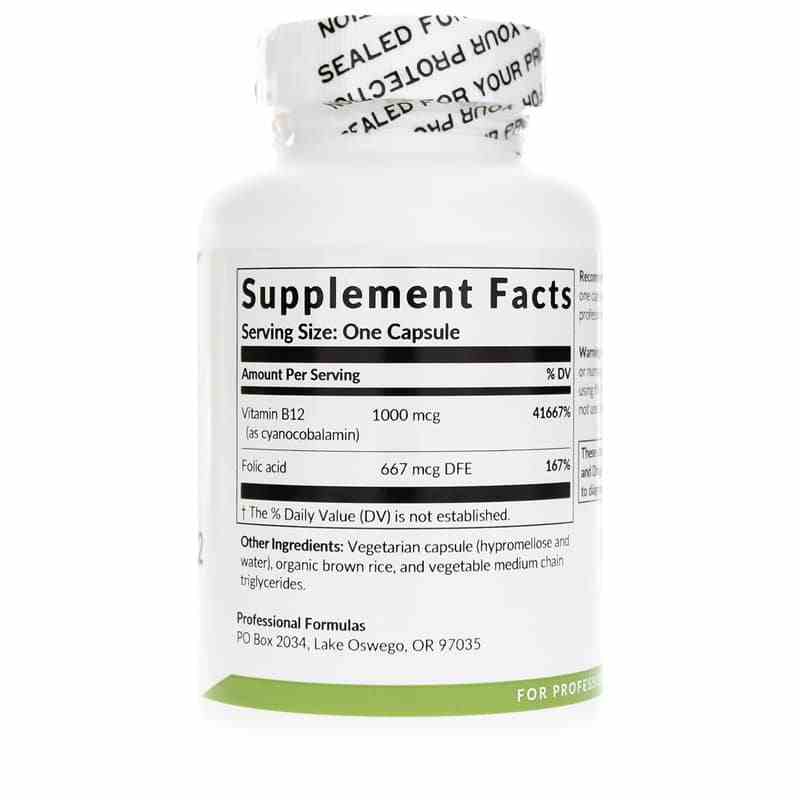 Vitamin B12 Capsules, by Professional Formulas, image #2