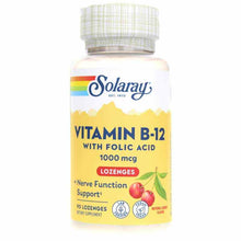 Vitamin B-12 with Folic Acid 1000 Mcg Cherry, by Solaray