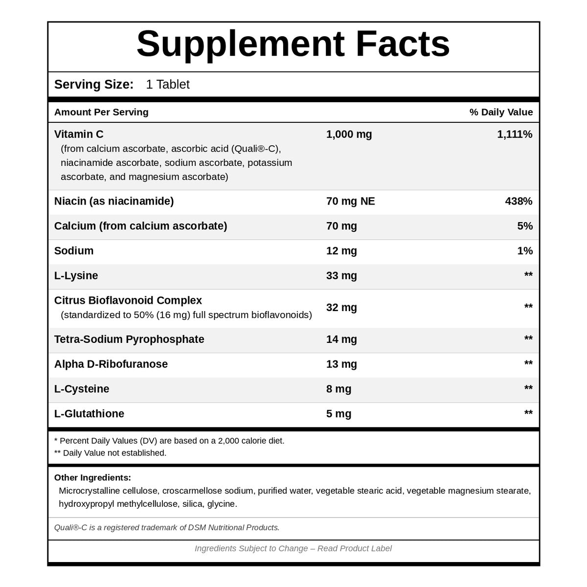 Vitamin C 1000 Complex, 90 Tablets, by NutriDyn
