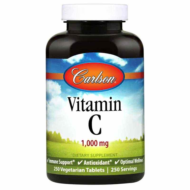 Vitamin C 1000 Mg, 250 Veg Tablets, by Carlson Labs