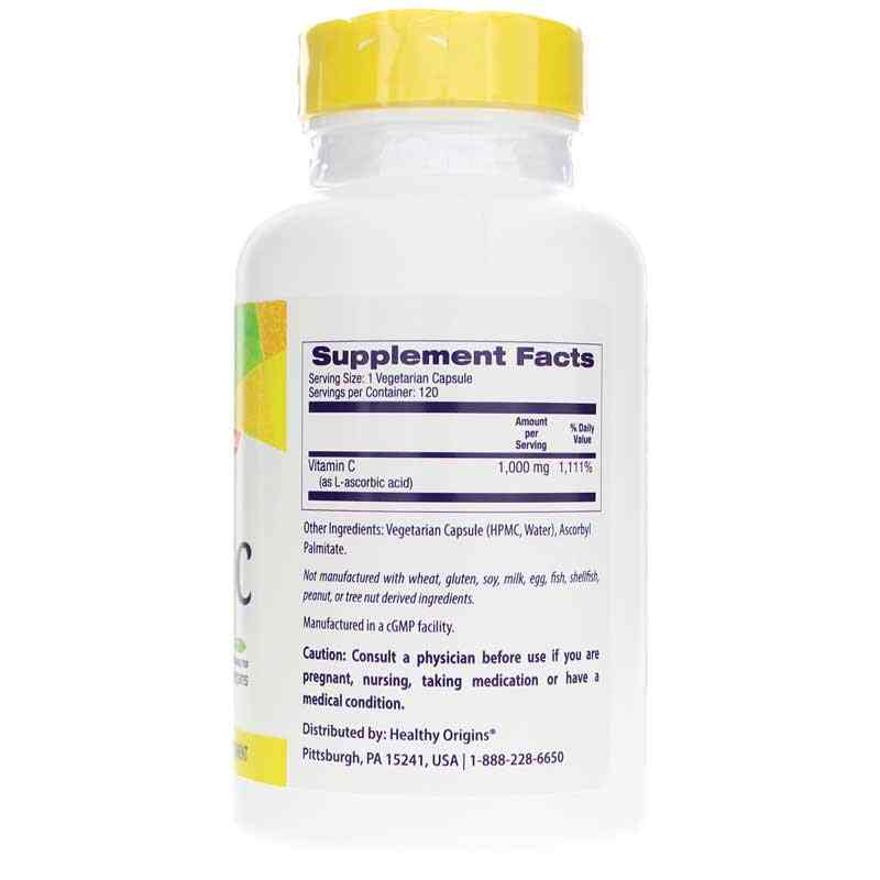 Vitamin C 1000 Mg, 120 Veg Capsules, by Healthy Origins, image #2