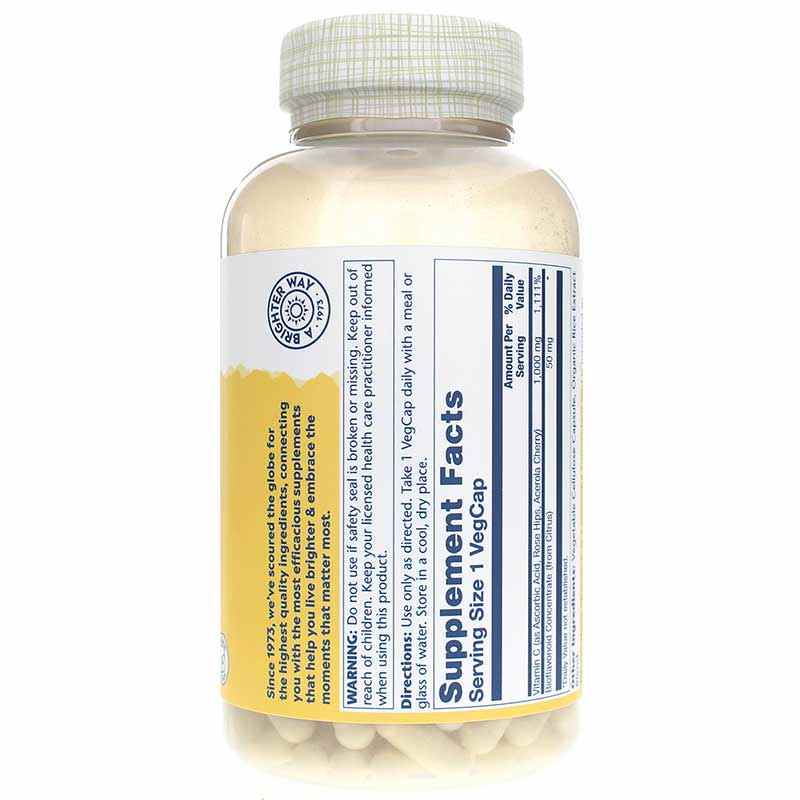 Vitamin C 1000 Mg with Bioflavonoid Concentrate, 250 Veg Capsules, by Solaray, image #2