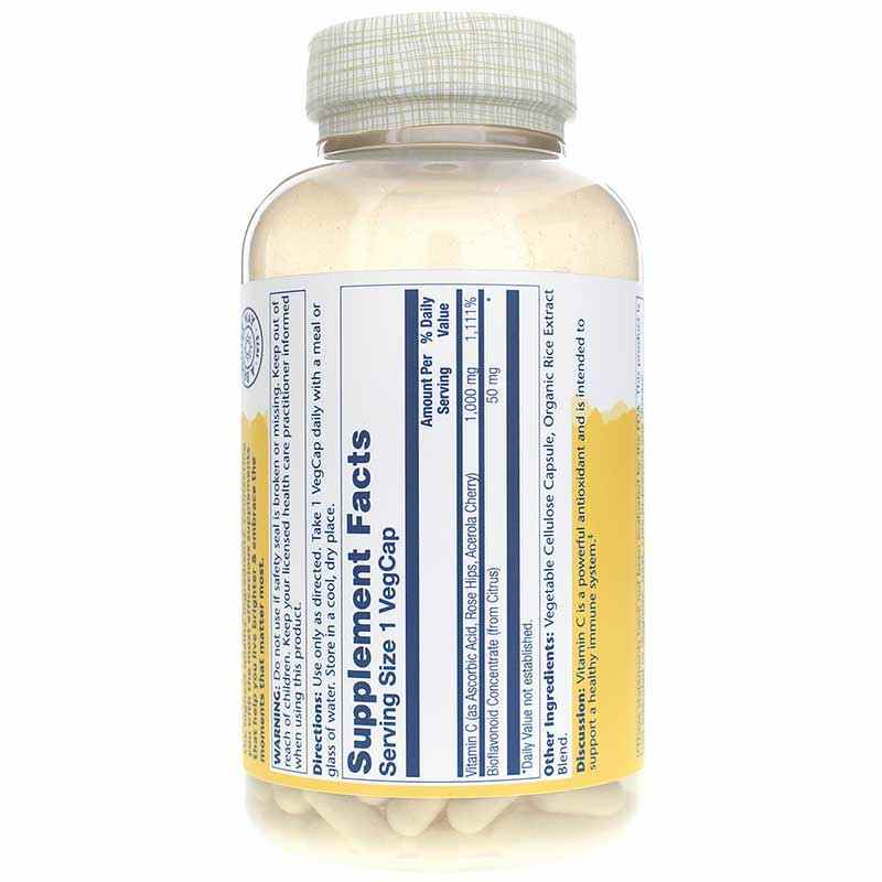 Vitamin C 1000 Mg with Bioflavonoid Concentrate, 250 Veg Capsules, by Solaray, image #3
