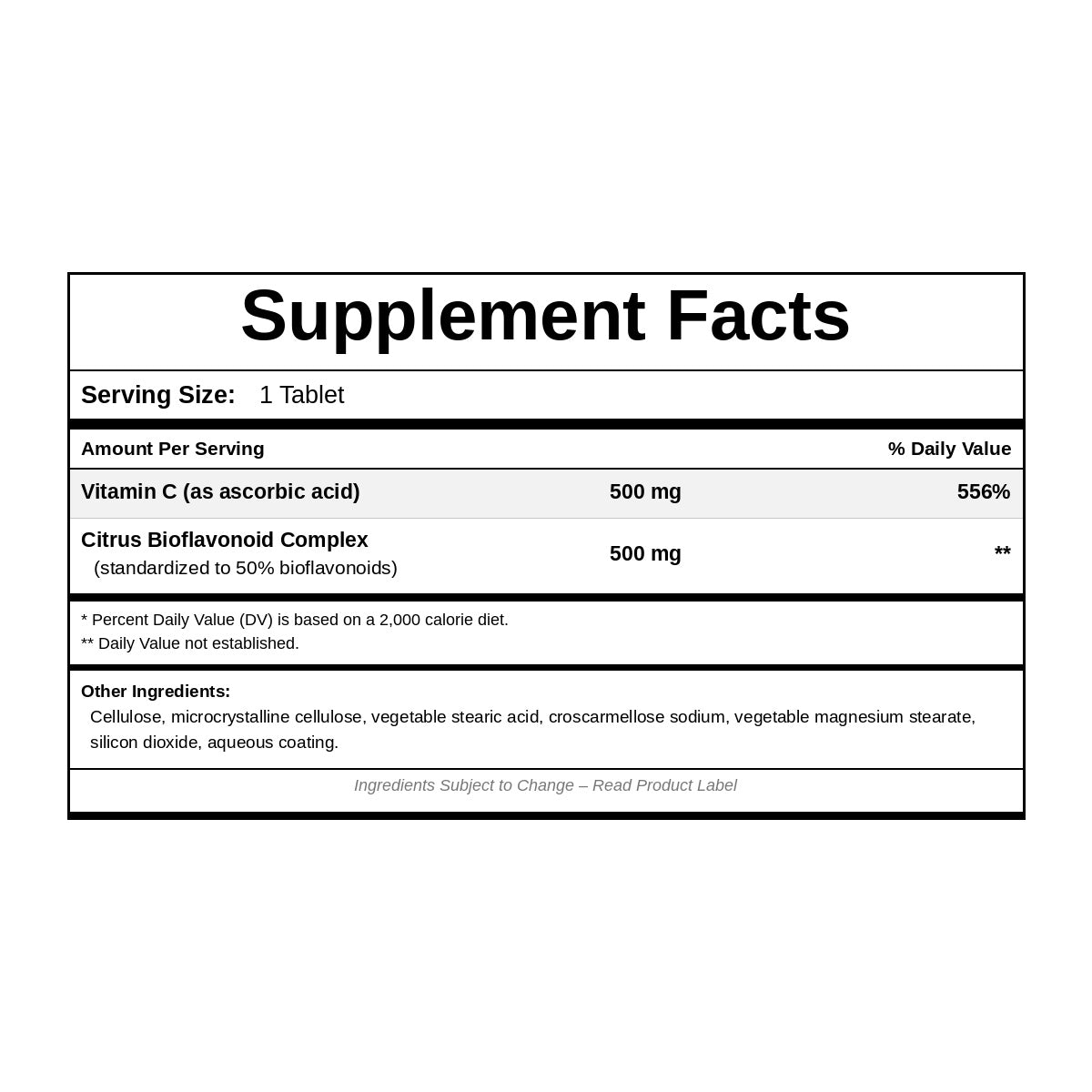 Vitamin C 500 Bio Complex, 270 Tablets, by NutriDyn