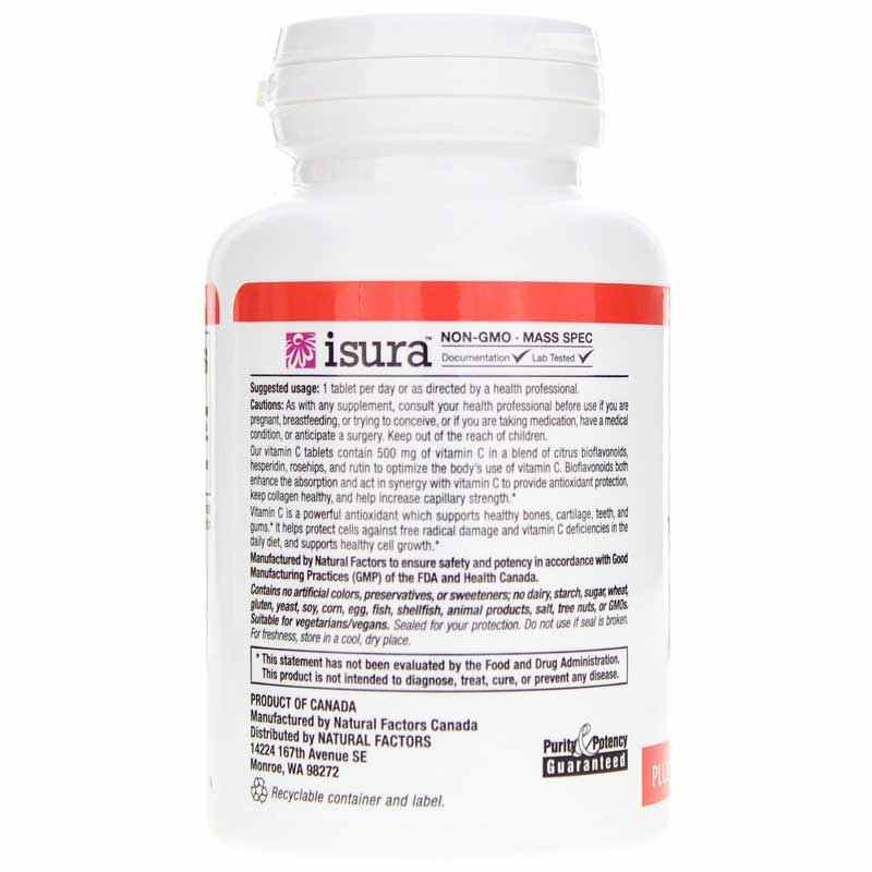 Vitamin C 500 Mg with Bioflavonoids & Rosehips, by Natural Factors, image #3