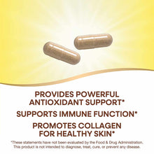 Two tan capsules on yellow and white background with Nature's Way branding.