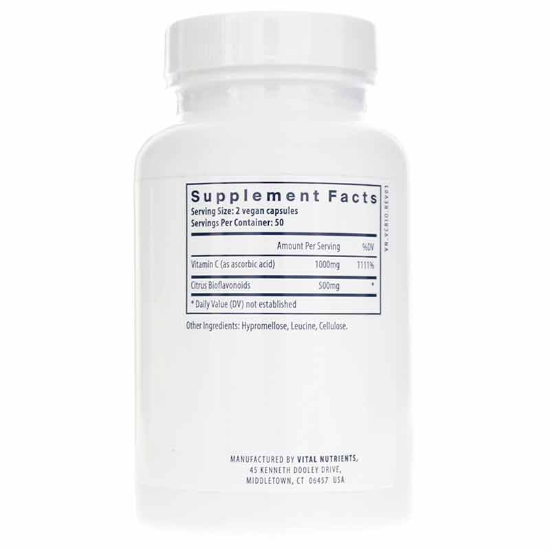 Vitamin C with Bioflavonoids, 100 Capsules, by Vital Nutrients, image #2