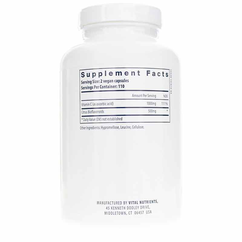 Vitamin C with Bioflavonoids, 220 Capsules, by Vital Nutrients, image #2