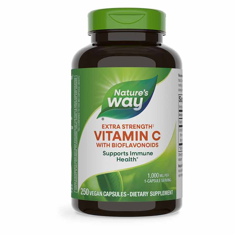 Vitamin C with Bioflavonoids Extra Strength, 250 Vegan Capsules, by Natures Way