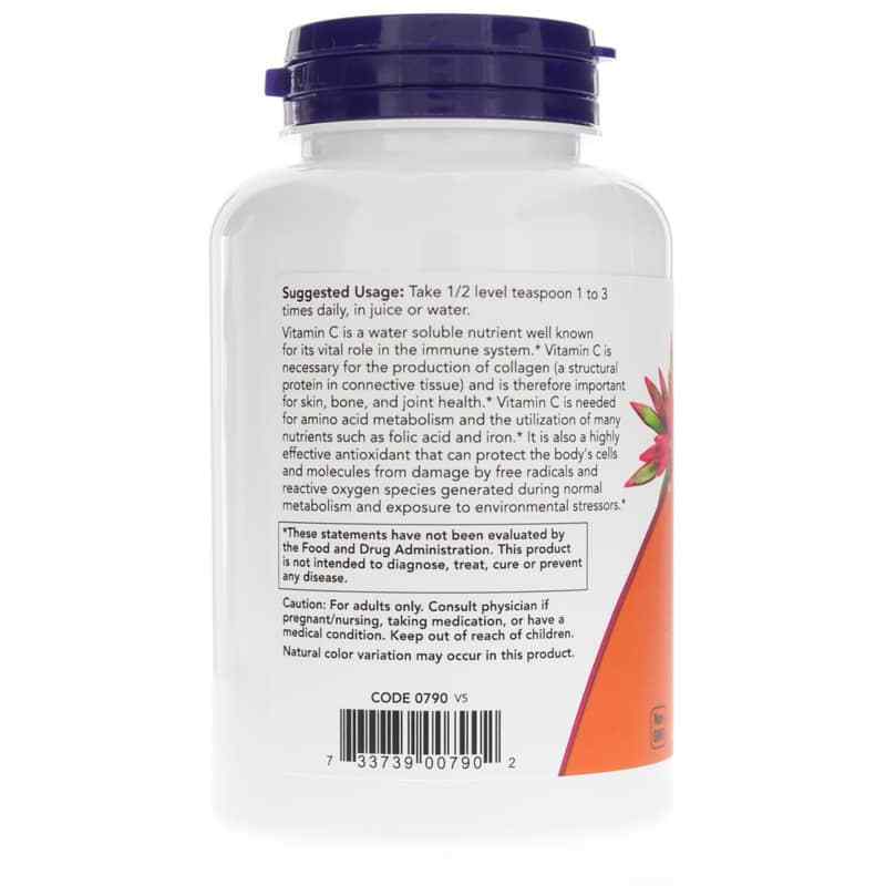 Vitamin C Crystals Ascorbic Acid Powder, 8 Oz, by NOW Foods, image #3