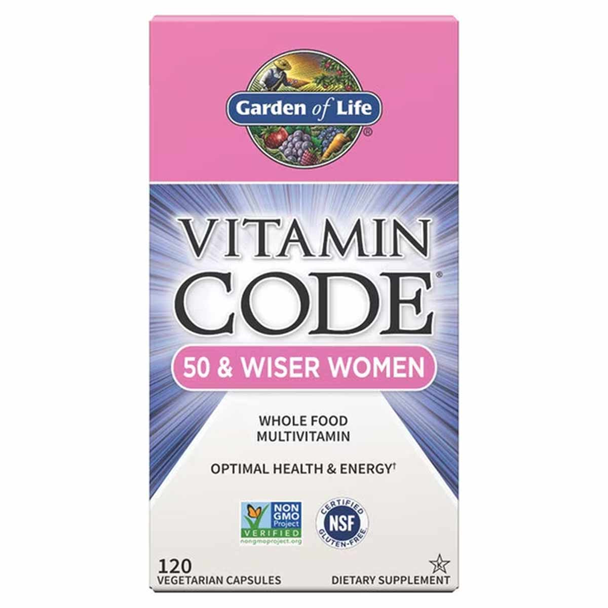 Vitamin Code 50 & Wiser Women Multivitamin, by Garden of Life