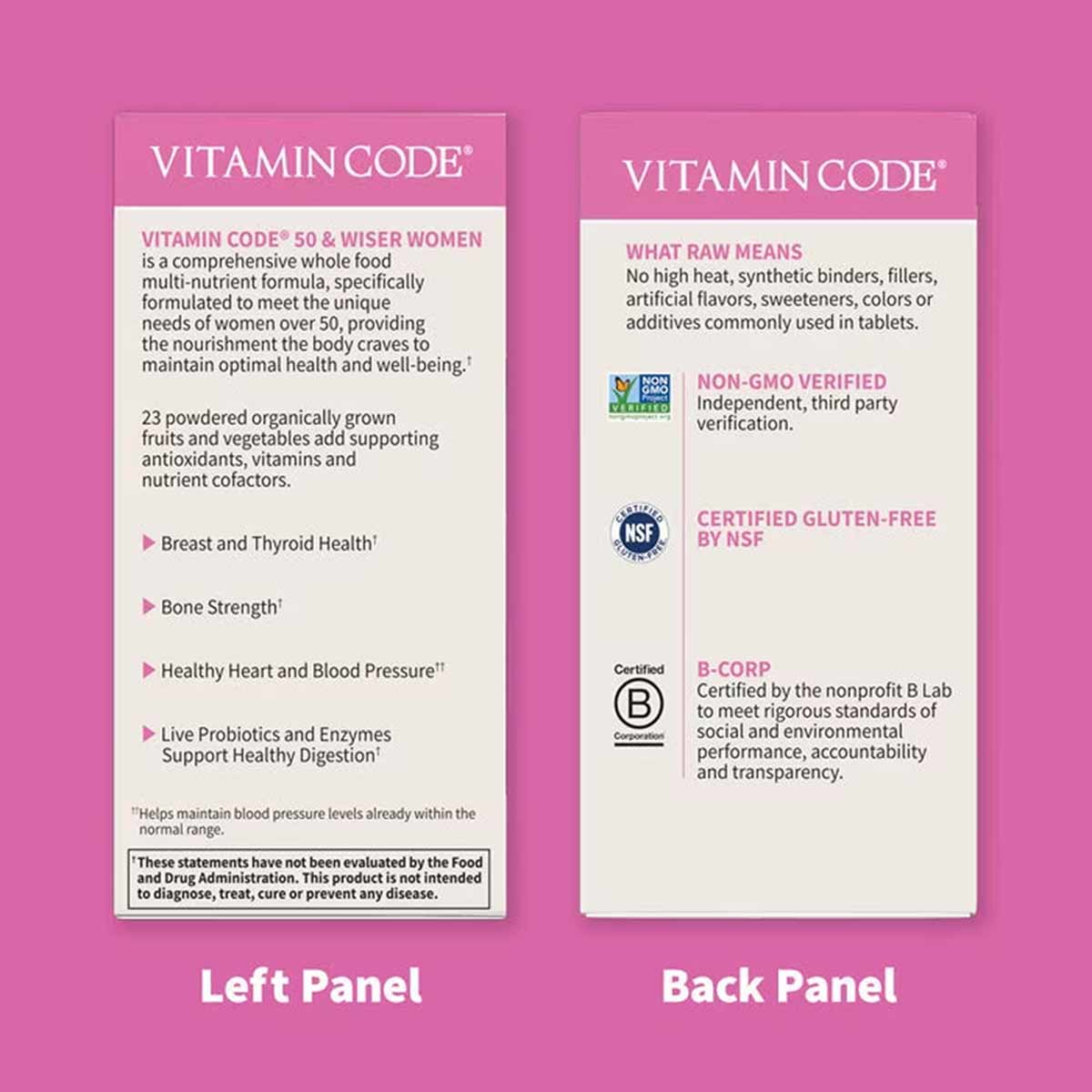 Vitamin Code 50 & Wiser Women Multivitamin, by Garden of Life
