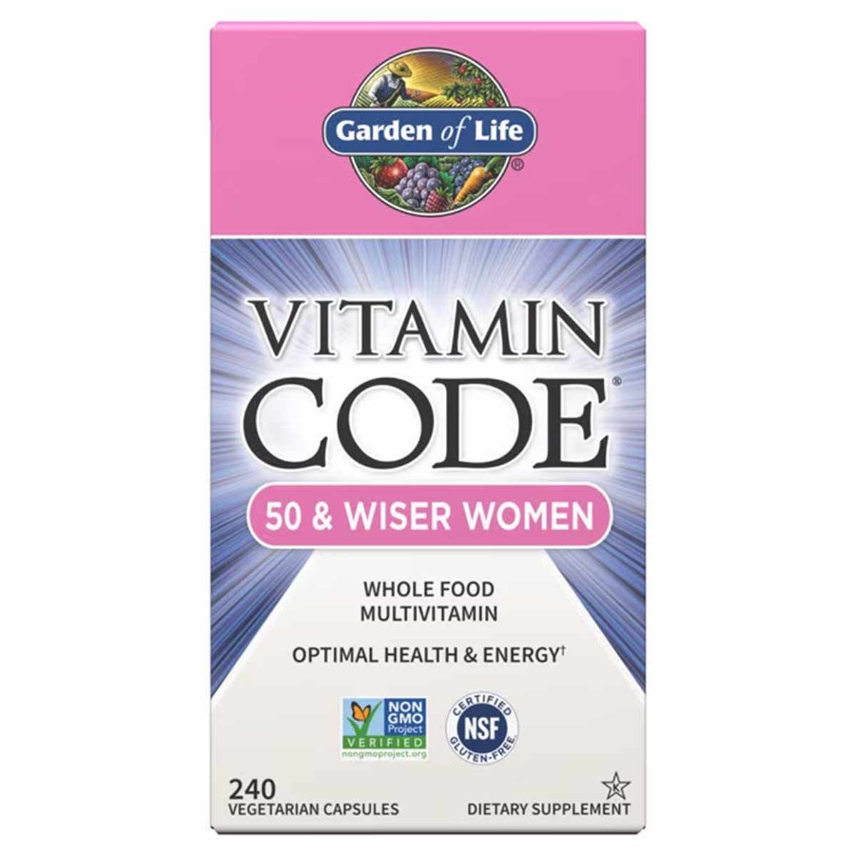Vitamin Code 50 & Wiser Women Multivitamin, by Garden of Life