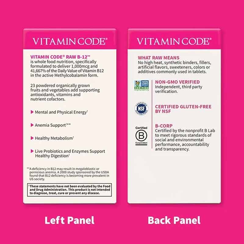 Vitamin Code Raw B-12 1,000 Mcg, by Garden of Life, image #3