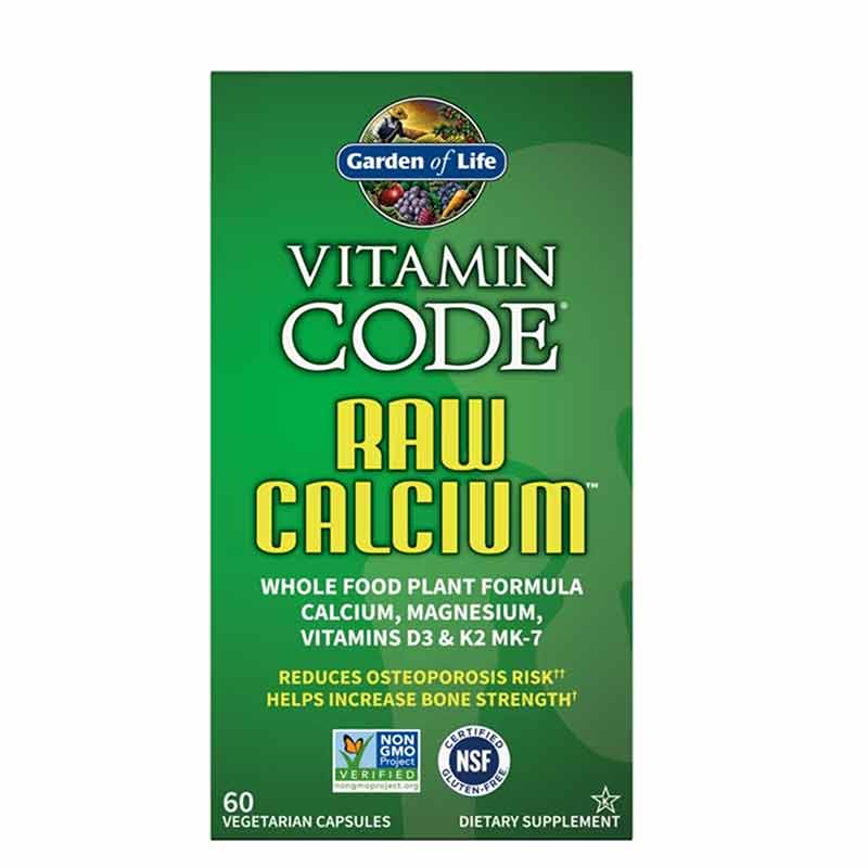 Vitamin Code Raw Calcium, 60 Veg Capsules, by Garden of Life