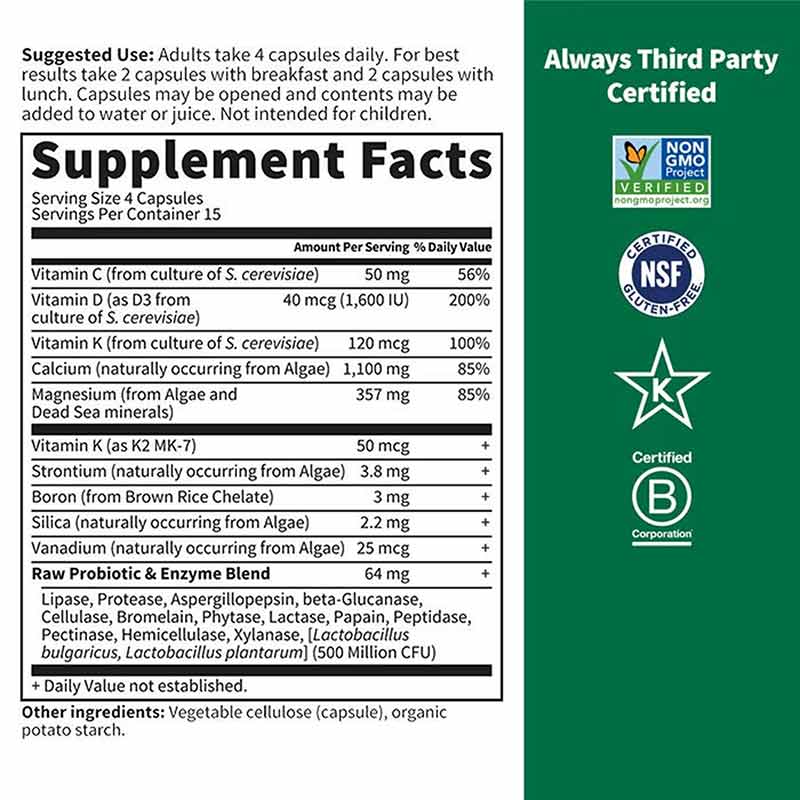 Vitamin Code Raw Calcium, 60 Veg Capsules, by Garden of Life, image #2