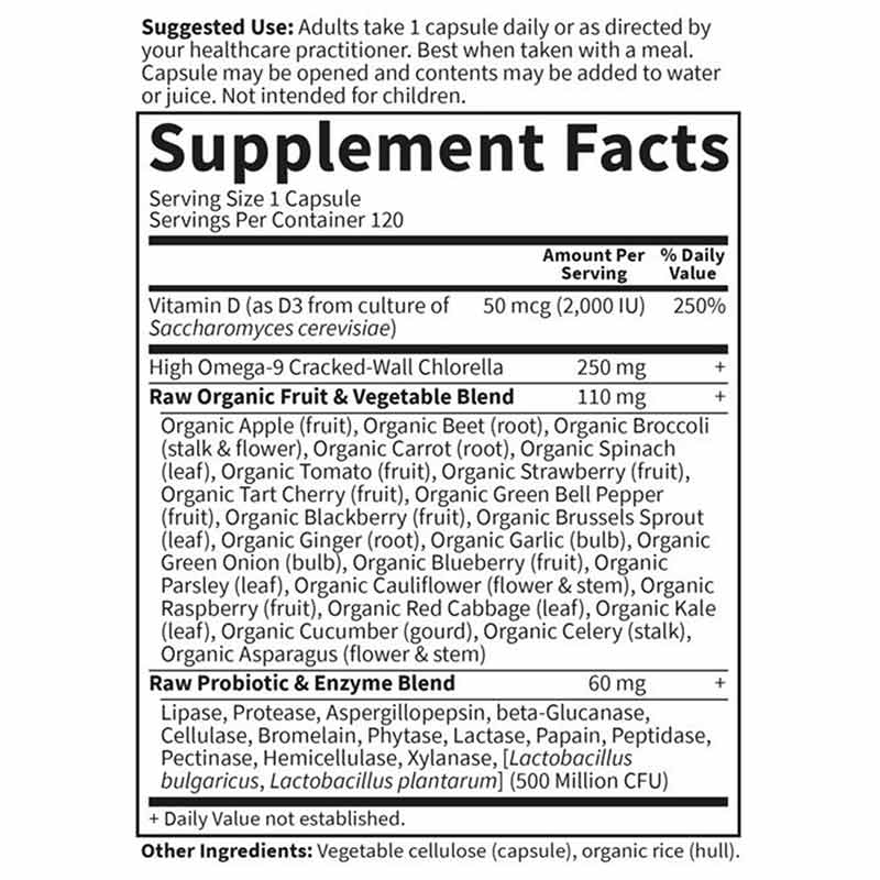 Vitamin Code Raw D3 2000 IU (50 Mcg), 120 Veg Capsules, by Garden of Life, image #2