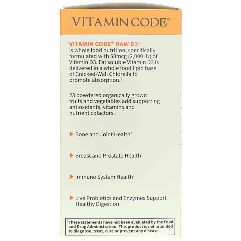 Vitamin Code Raw D3 2000 IU (50 Mcg), 120 Veg Capsules, by Garden of Life, image #4