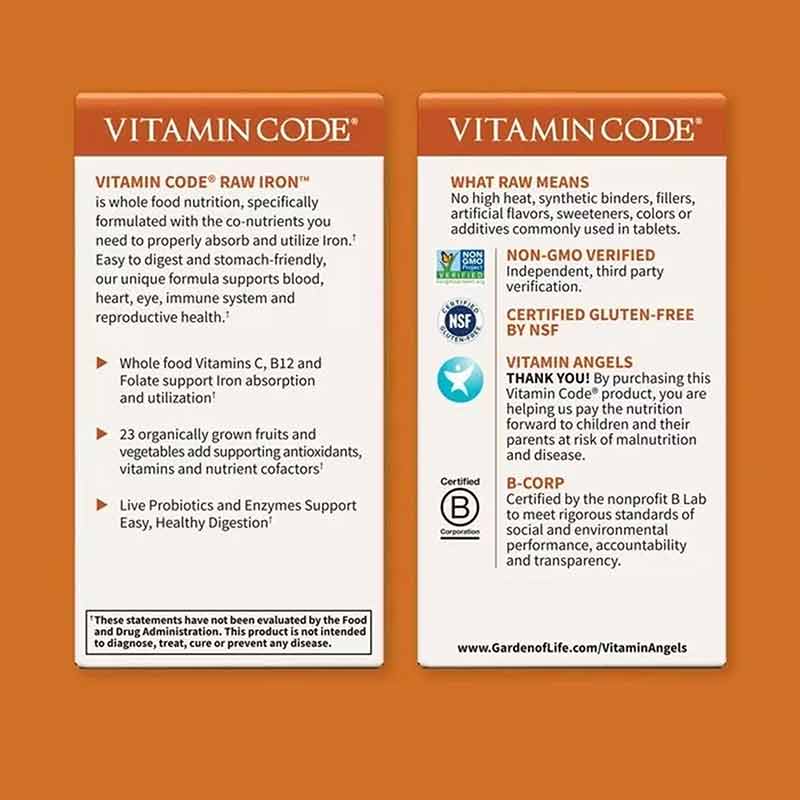 Vitamin Code Raw Iron 22 Mg, by Garden of Life, image #3