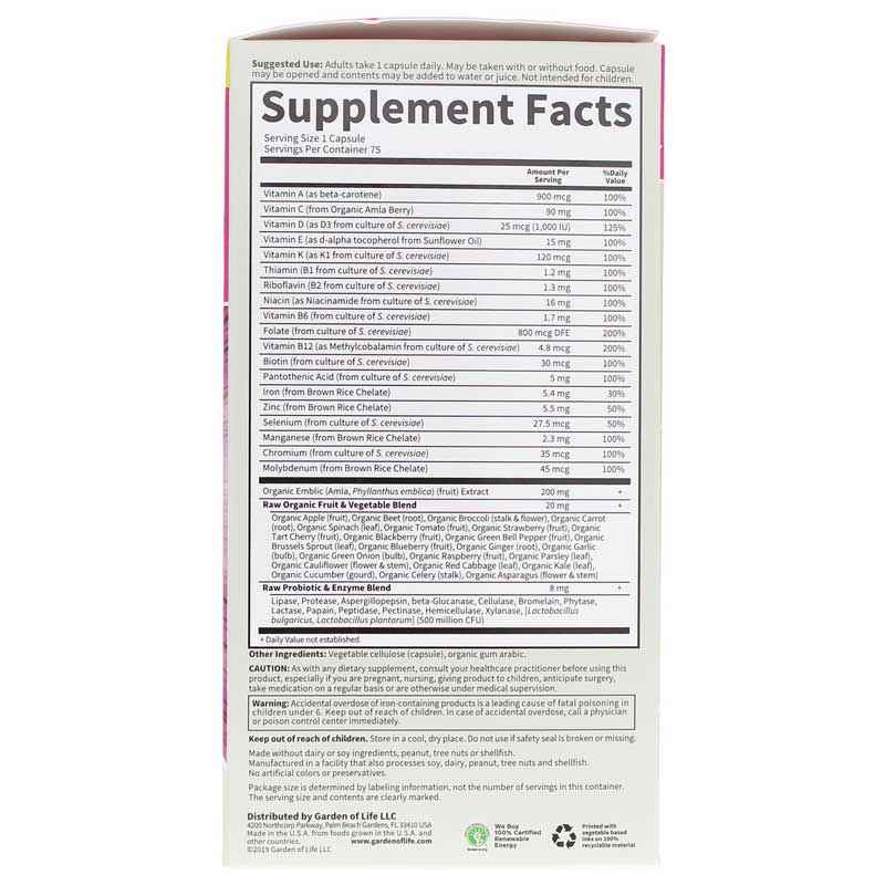 Vitamin Code Raw One for Women, by Garden of Life, image #2