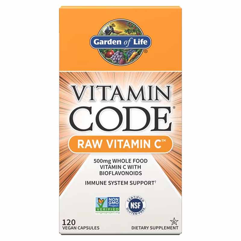 Vitamin Code Raw Vitamin C 500 Mg, 120 Veg Capsules, by Garden of Life